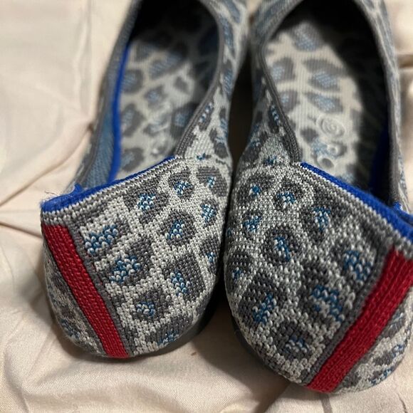 Rothy's Women's Leopard Print Flats - Gray and Blue - Picture 2 of 6